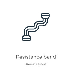 Resistance band icon vector. Trendy flat resistance band icon from gym and fitness collection isolated on white background. Vector illustration can be used for web and mobile graphic design, logo,