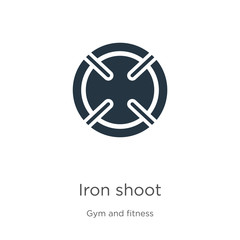 Iron shoot icon vector. Trendy flat iron shoot icon from gym and fitness collection isolated on white background. Vector illustration can be used for web and mobile graphic design, logo, eps10