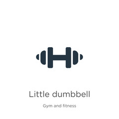 Little dumbbell icon vector. Trendy flat little dumbbell icon from gym and fitness collection isolated on white background. Vector illustration can be used for web and mobile graphic design, logo,
