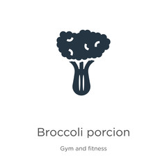 Broccoli porcion icon vector. Trendy flat broccoli porcion icon from gym and fitness collection isolated on white background. Vector illustration can be used for web and mobile graphic design, logo,