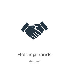 Holding hands icon vector. Trendy flat holding hands icon from gestures collection isolated on white background. Vector illustration can be used for web and mobile graphic design, logo, eps10