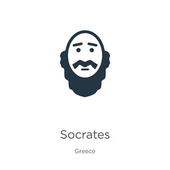 Socrates icon vector. Trendy flat socrates icon from greece collection isolated on white background. Vector illustration can be used for web and mobile graphic design, logo, eps10