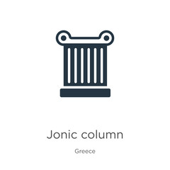 Jonic column icon vector. Trendy flat jonic column icon from greece collection isolated on white background. Vector illustration can be used for web and mobile graphic design, logo, eps10