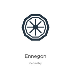 Ennegon icon vector. Trendy flat ennegon icon from geometry collection isolated on white background. Vector illustration can be used for web and mobile graphic design, logo, eps10
