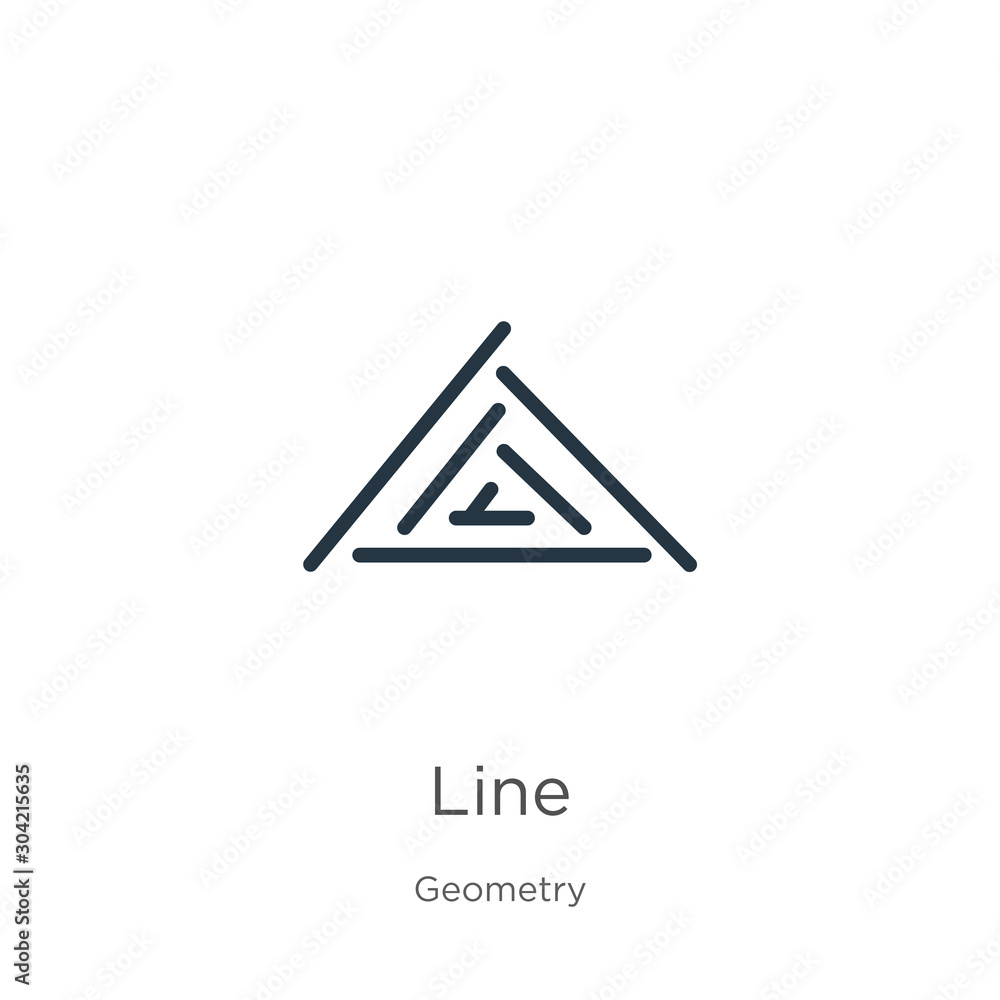 Poster line icon vector. trendy flat line icon from geometry collection isolated on white background. vecto