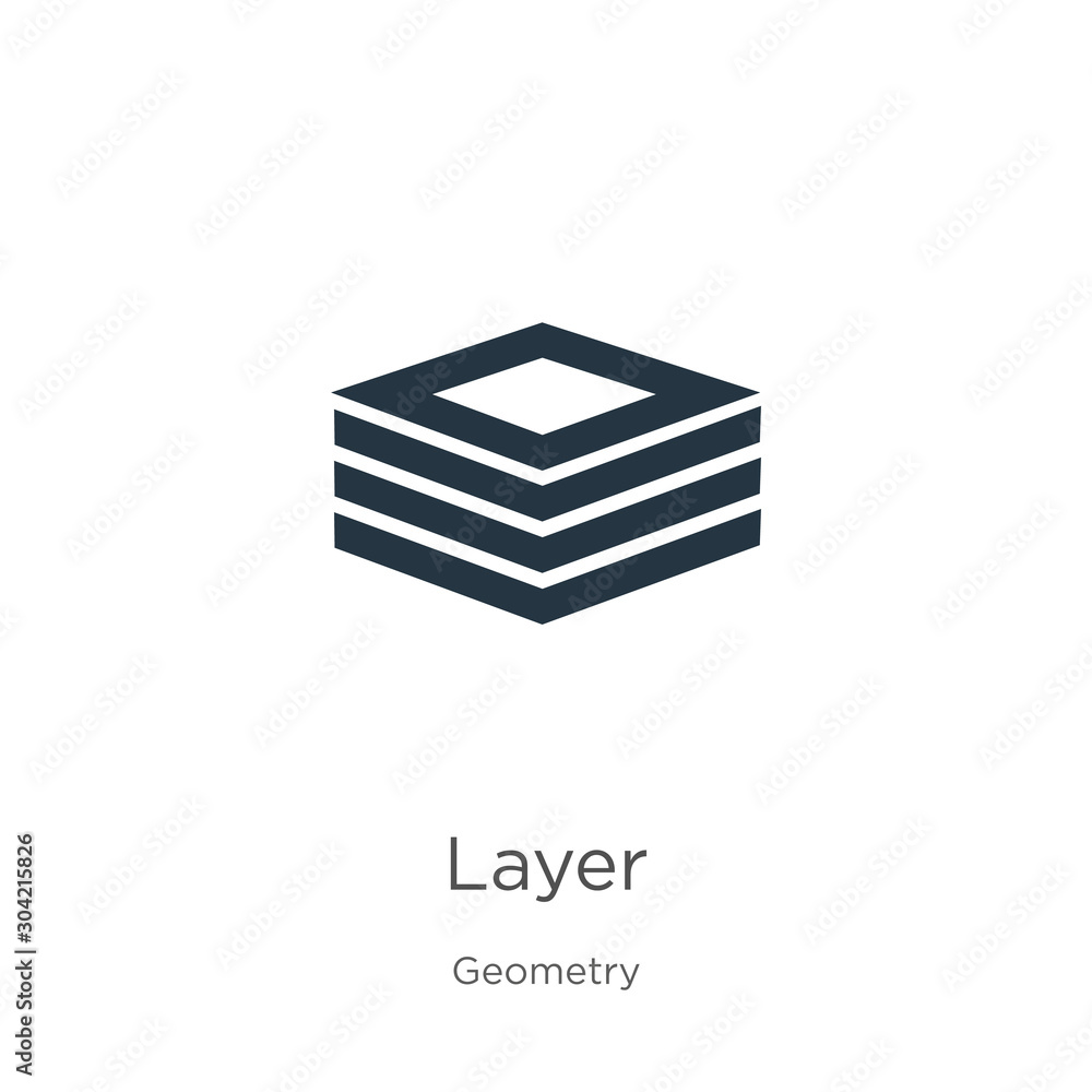 Poster layer icon vector. trendy flat layer icon from geometry collection isolated on white background. vec