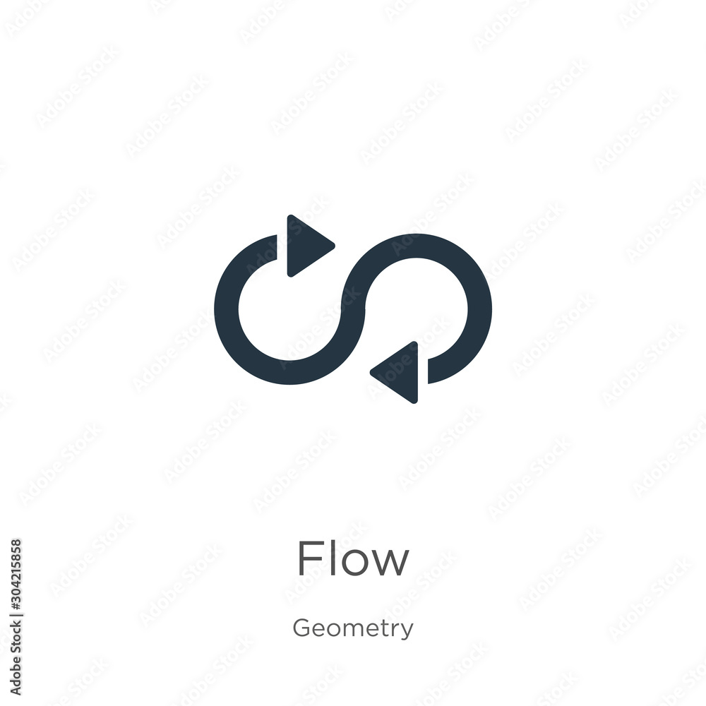 Poster flow icon vector. trendy flat flow icon from geometry collection isolated on white background. vecto