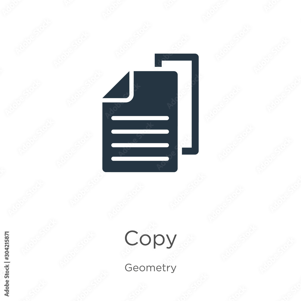 Poster copy icon vector. trendy flat copy icon from geometry collection isolated on white background. vecto