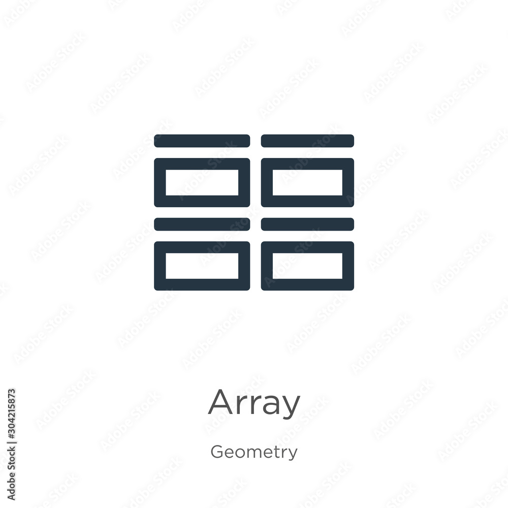 Poster array icon vector. trendy flat array icon from geometry collection isolated on white background. vec