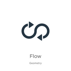 Obraz premium Flow icon vector. Trendy flat flow icon from geometry collection isolated on white background. Vector illustration can be used for web and mobile graphic design, logo, eps10