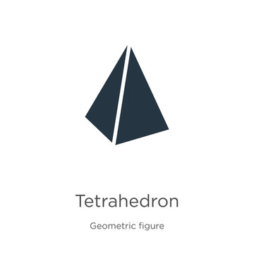 Tetrahedron icon vector. Trendy flat tetrahedron icon from geometry collection isolated on white background. Vector illustration can be used for web and mobile graphic design, logo, eps10