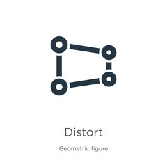 Distort icon vector. Trendy flat distort icon from geometric figure collection isolated on white background. Vector illustration can be used for web and mobile graphic design, logo, eps10