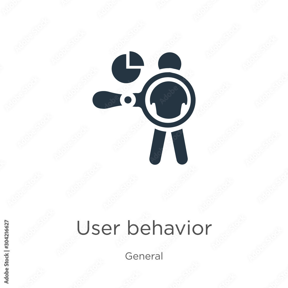 Poster user behavior icon vector. trendy flat user behavior icon from general collection isolated on white 
