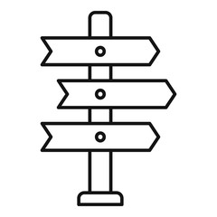 Direction tower icon. Outline direction tower vector icon for web design isolated on white background