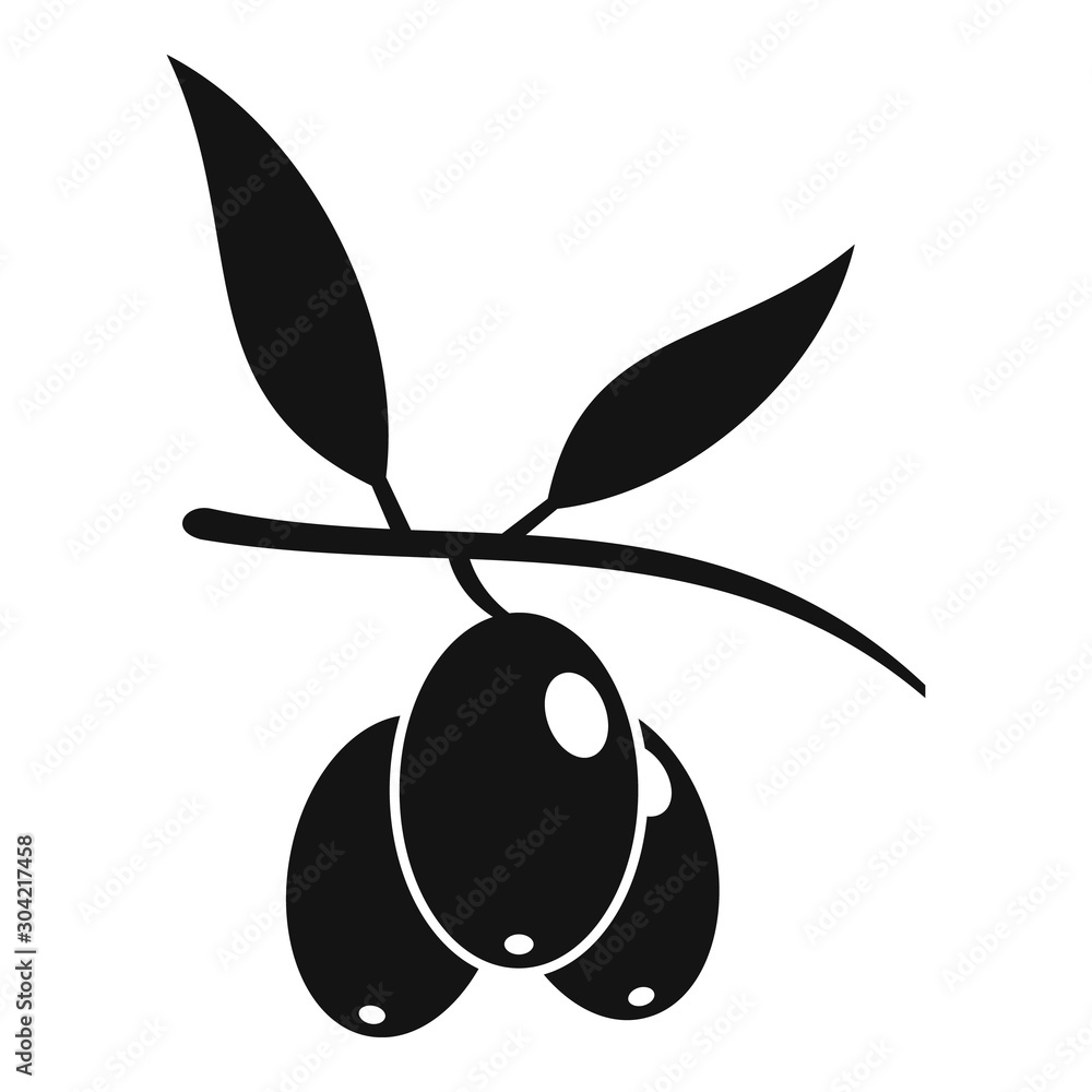 Poster olive tree icon. simple illustration of olive tree vector icon for web design isolated on white back