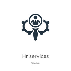 Hr services icon vector. Trendy flat hr services icon from general collection isolated on white background. Vector illustration can be used for web and mobile graphic design, logo, eps10