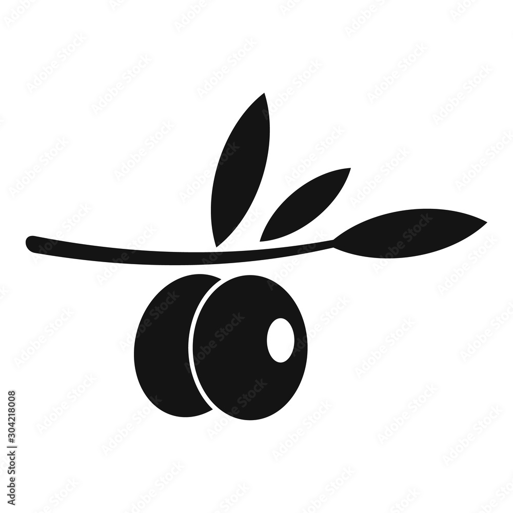 Poster olive branch icon. simple illustration of olive branch vector icon for web design isolated on white 