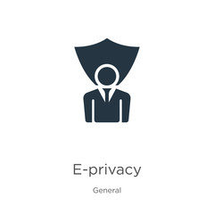E-privacy icon vector. Trendy flat e-privacy icon from general collection isolated on white background. Vector illustration can be used for web and mobile graphic design, logo, eps10