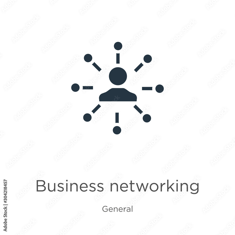 Aufkleber business networking icon vector. trendy flat business networking icon from general collection isolat