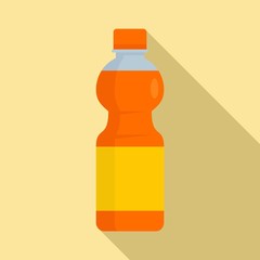 Orange soda icon. Flat illustration of orange soda vector icon for web design