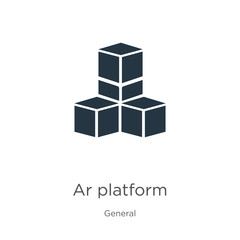 Ar platform icon vector. Trendy flat ar platform icon from general collection isolated on white background. Vector illustration can be used for web and mobile graphic design, logo, eps10