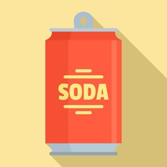 American soda icon. Flat illustration of american soda vector icon for web design