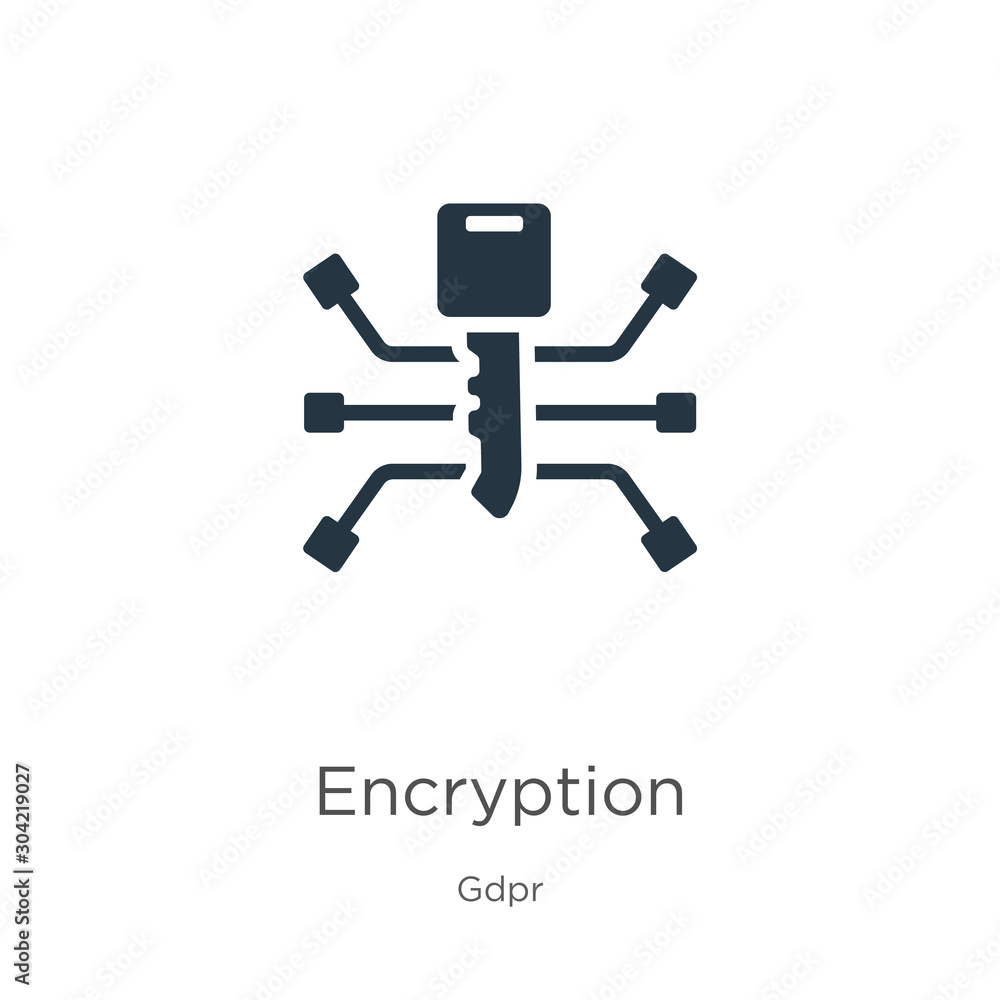 Aufkleber encryption icon vector. trendy flat encryption icon from gdpr collection isolated on white backgroun