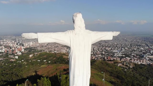 Aerial view of Cristo Rey in Cali, Colombia