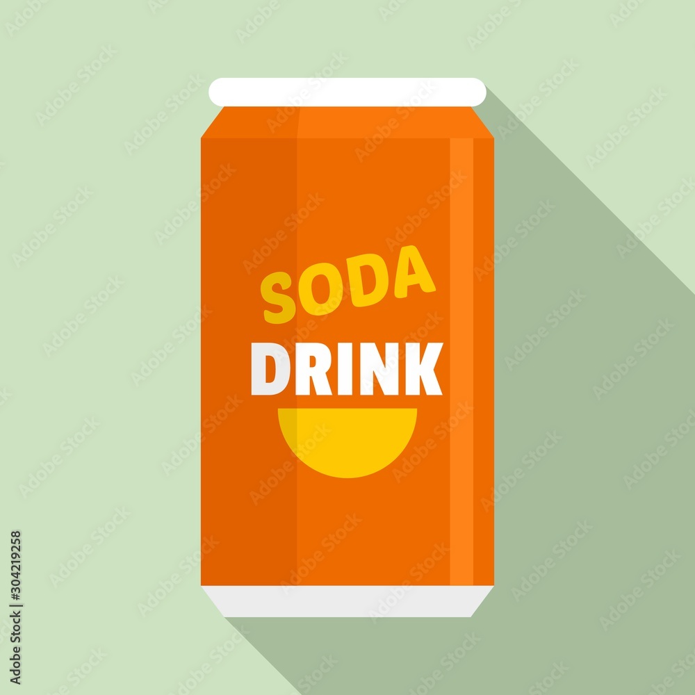 Poster soda tin can calories icon. flat illustration of soda tin can calories vector icon for web design