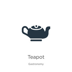 Teapot icon vector. Trendy flat teapot icon from gastronomy collection isolated on white background. Vector illustration can be used for web and mobile graphic design, logo, eps10