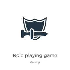 Role playing game icon vector. Trendy flat role playing game icon from gaming collection isolated on white background. Vector illustration can be used for web and mobile graphic design, logo, eps10