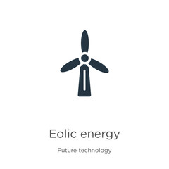 Eolic energy icon vector. Trendy flat eolic energy icon from future technology collection isolated on white background. Vector illustration can be used for web and mobile graphic design, logo, eps10