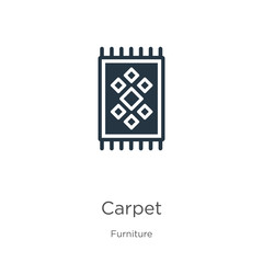 Carpet icon vector. Trendy flat carpet icon from furniture collection isolated on white background. Vector illustration can be used for web and mobile graphic design, logo, eps10