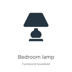 Bedroom lamp icon vector. Trendy flat bedroom lamp icon from furniture and household collection isolated on white background. Vector illustration can be used for web and mobile graphic design, logo,