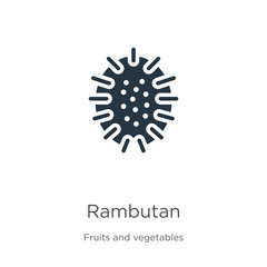 Rambutan icon vector. Trendy flat rambutan icon from fruits collection isolated on white background. Vector illustration can be used for web and mobile graphic design, logo, eps10