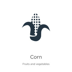 Fototapeta premium Corn icon vector. Trendy flat corn icon from fruits collection isolated on white background. Vector illustration can be used for web and mobile graphic design, logo, eps10