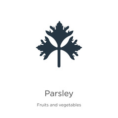 Obraz premium Parsley icon vector. Trendy flat parsley icon from fruits collection isolated on white background. Vector illustration can be used for web and mobile graphic design, logo, eps10