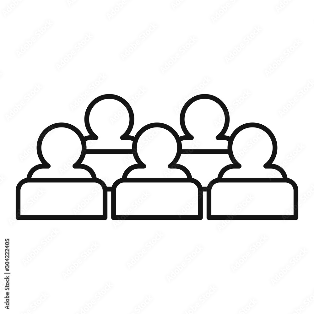 Poster target audience icon. outline target audience vector icon for web design isolated on white backgroun