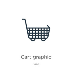 Cart graphic icon vector. Trendy flat cart graphic icon from food collection isolated on white background. Vector illustration can be used for web and mobile graphic design, logo, eps10