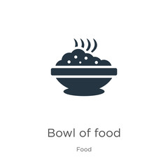 Bowl of food icon vector. Trendy flat bowl of food icon from food collection isolated on white background. Vector illustration can be used for web and mobile graphic design, logo, eps10