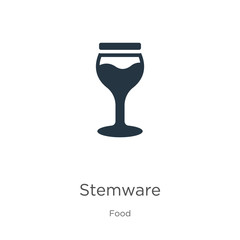 Stemware icon vector. Trendy flat stemware icon from food collection isolated on white background. Vector illustration can be used for web and mobile graphic design, logo, eps10