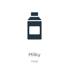Milky icon vector. Trendy flat milky icon from food collection isolated on white background. Vector illustration can be used for web and mobile graphic design, logo, eps10