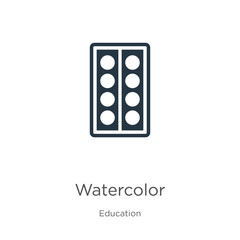 Watercolor icon vector. Trendy flat watercolor icon from education collection isolated on white background. Vector illustration can be used for web and mobile graphic design, logo, eps10