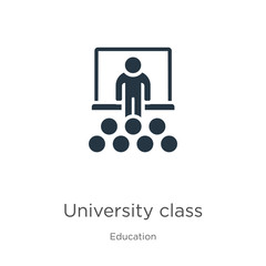 University class icon vector. Trendy flat university class icon from education collection isolated on white background. Vector illustration can be used for web and mobile graphic design, logo, eps10