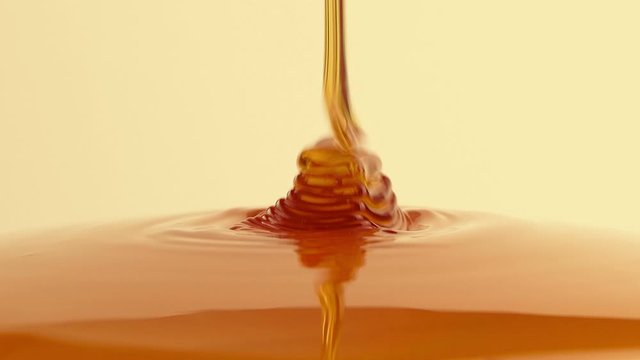 Soft Honey Pours Closeup Shot