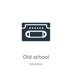 Old school icon vector. Trendy flat old school icon from education collection isolated on white background. Vector illustration can be used for web and mobile graphic design, logo, eps10