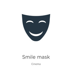 Smile mask icon vector. Trendy flat smile mask icon from cinema collection isolated on white background. Vector illustration can be used for web and mobile graphic design, logo, eps10
