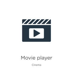 Movie player icon vector. Trendy flat movie player icon from cinema collection isolated on white background. Vector illustration can be used for web and mobile graphic design, logo, eps10