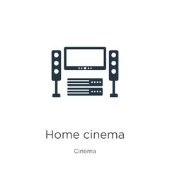 Fototapeta na wymiar Home cinema icon vector. Trendy flat home cinema icon from cinema collection isolated on white background. Vector illustration can be used for web and mobile graphic design, logo, eps10