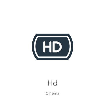 Hd icon vector. Trendy flat hd icon from cinema collection isolated on white background. Vector illustration can be used for web and mobile graphic design, logo, eps10